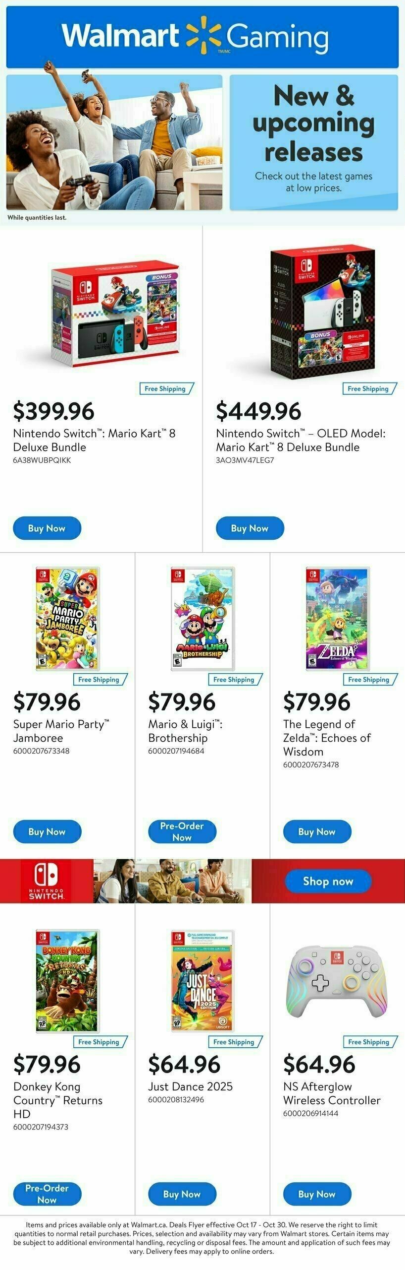 Walmart Gaming Flyer from October 17