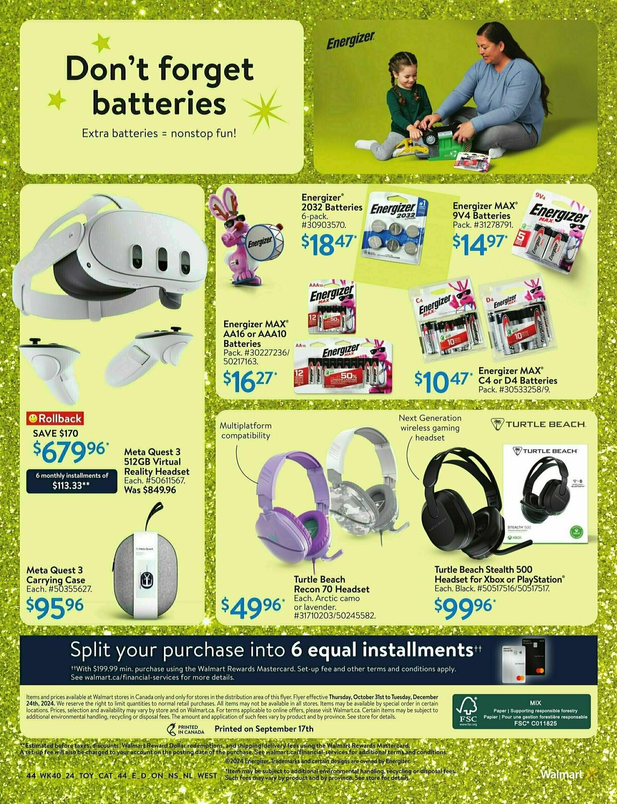 Walmart Toy Book Flyer from October 24