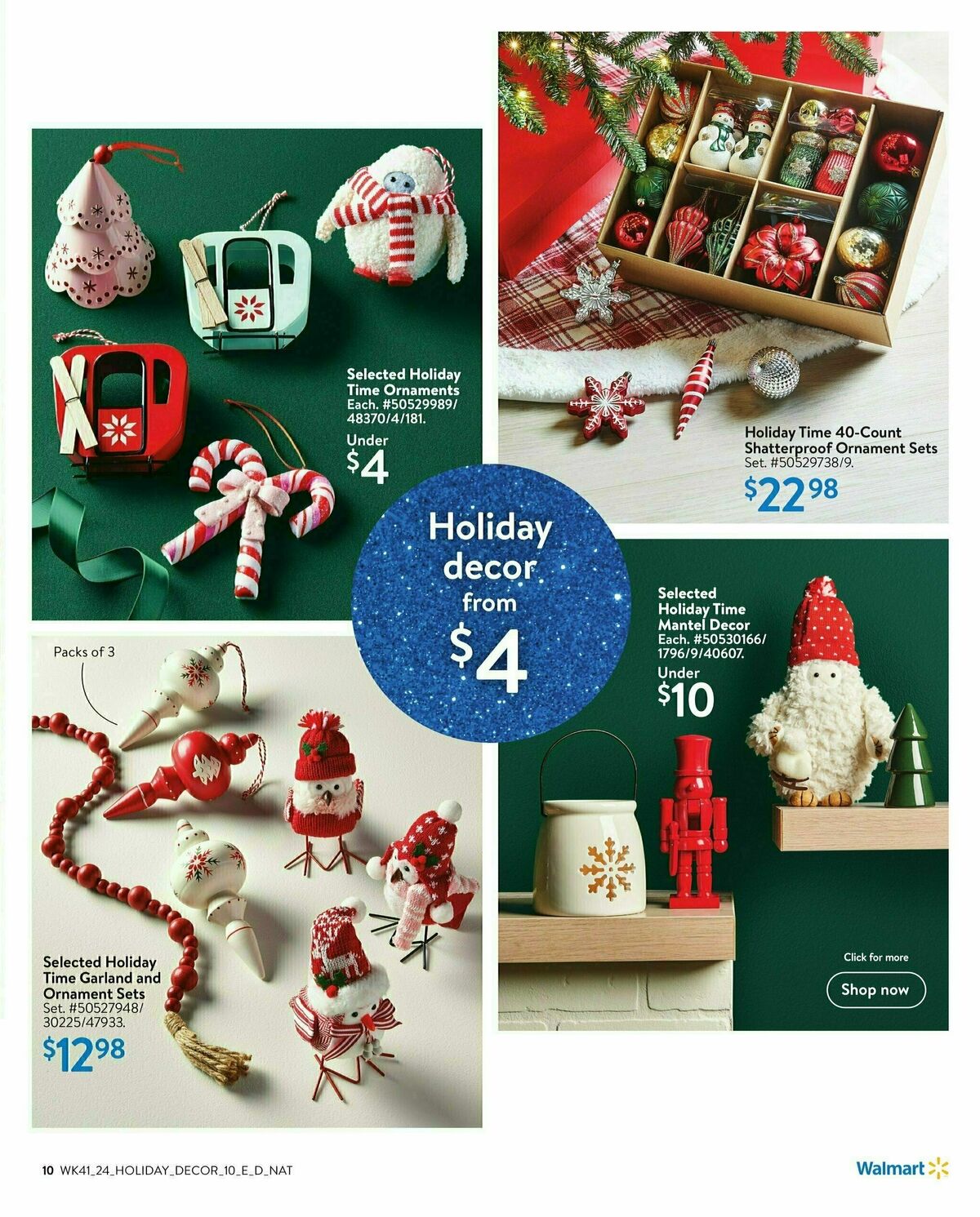 Walmart Holiday Decor Flyer from October 31