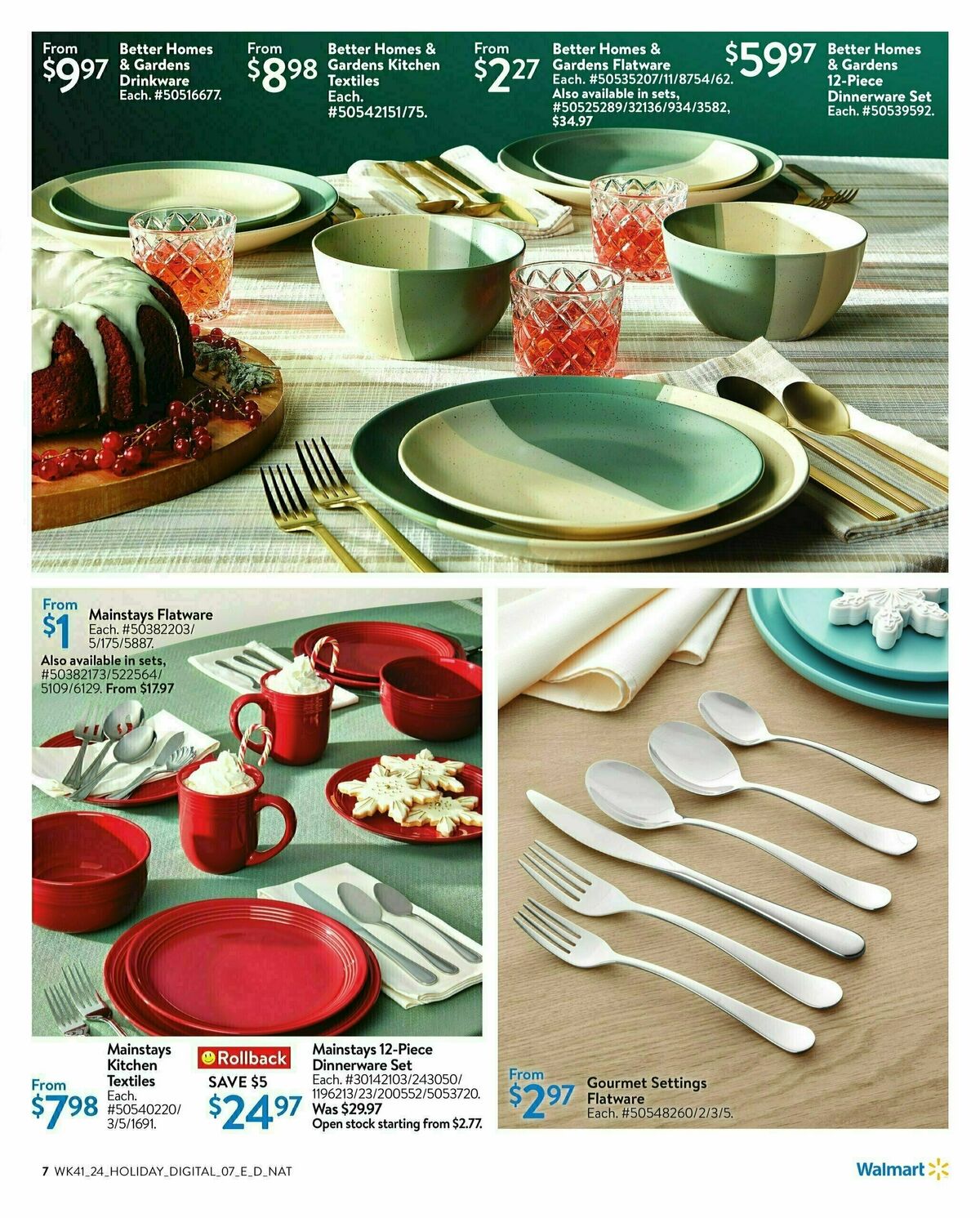 Walmart Holiday Decor Flyer from October 31