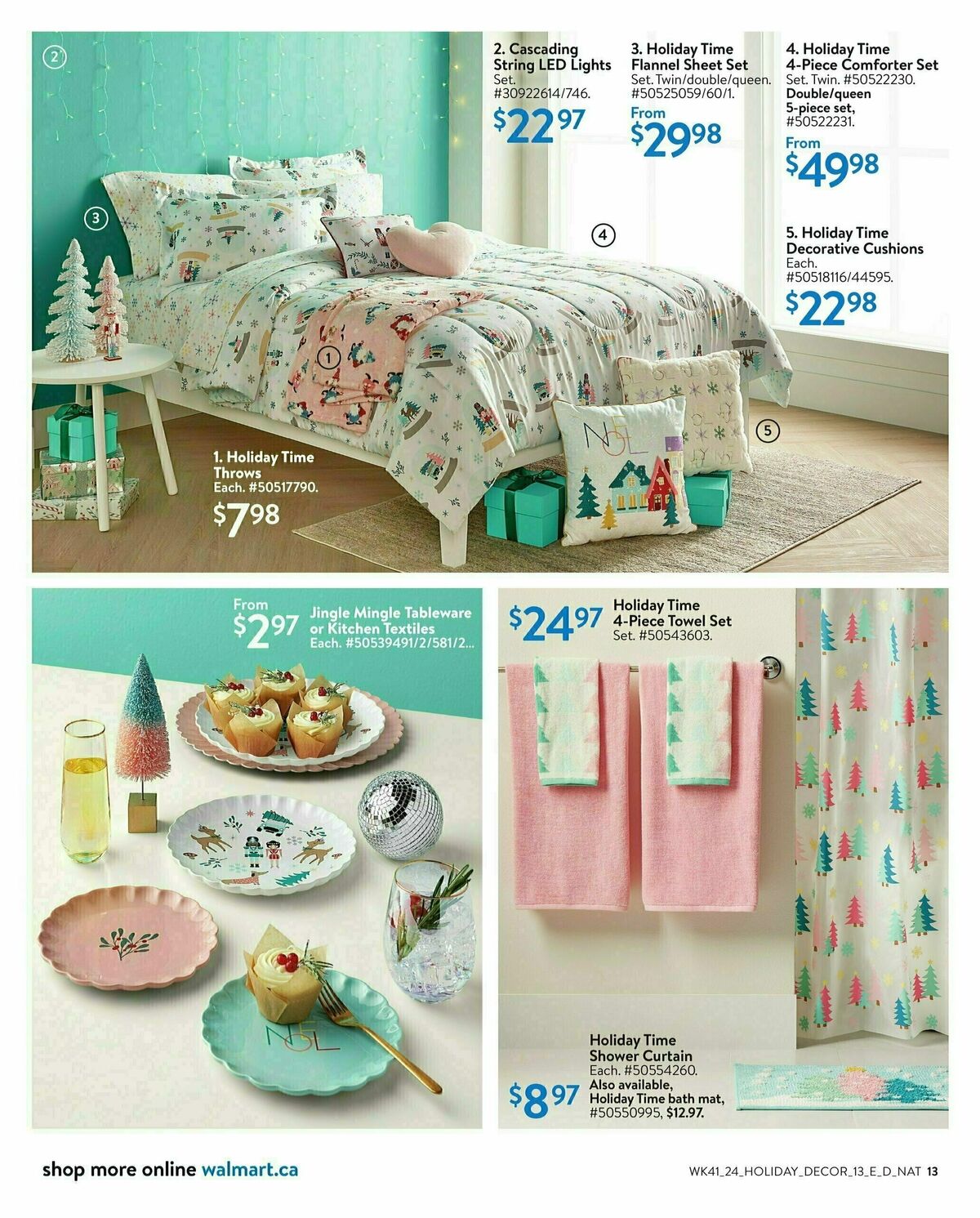 Walmart Holiday Decor Flyer from October 31