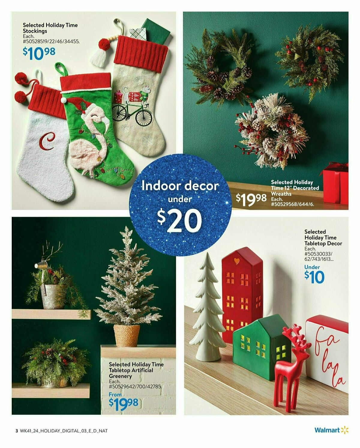 Walmart Holiday Decor Flyer from October 31