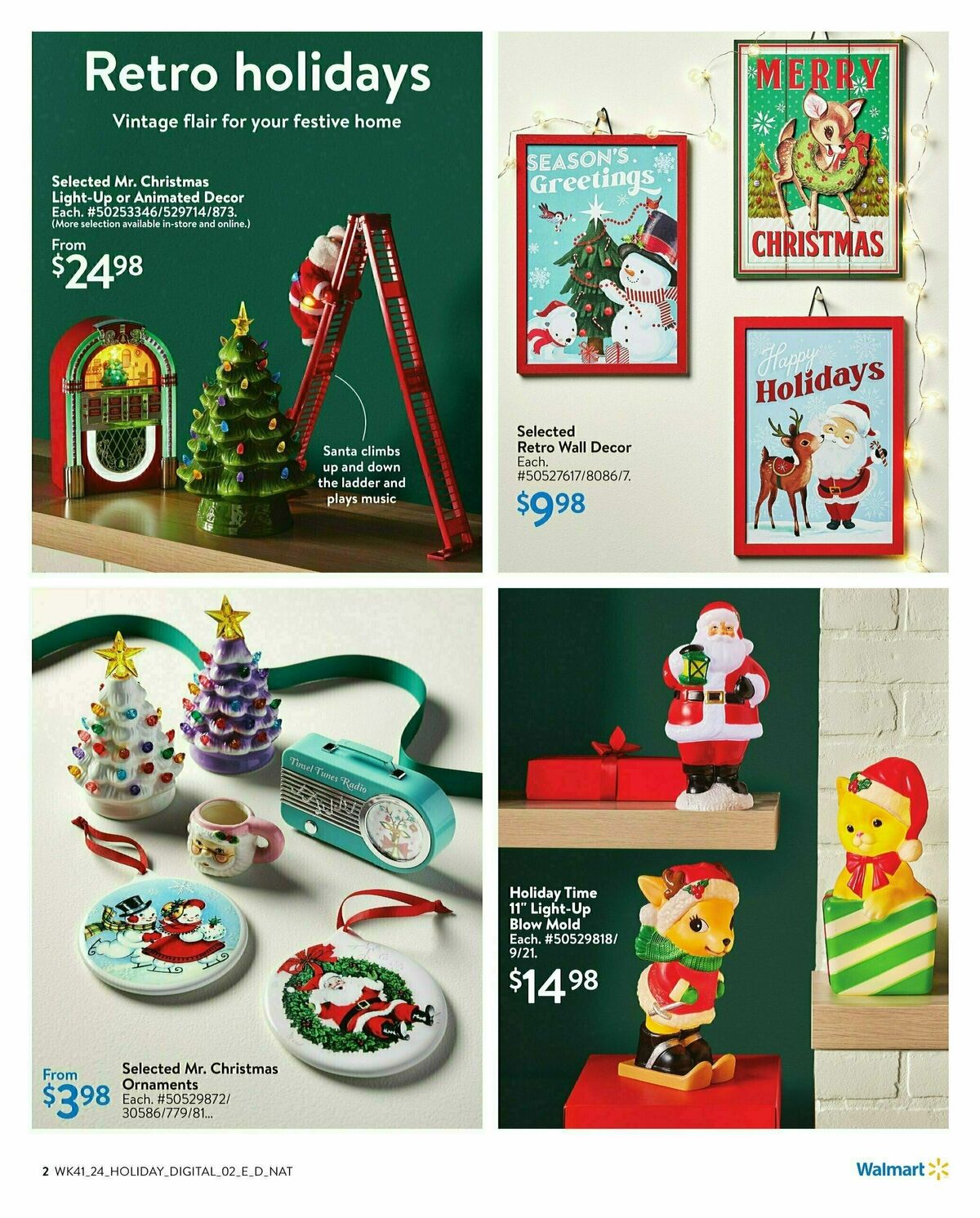 Walmart Holiday Decor Flyer from October 31