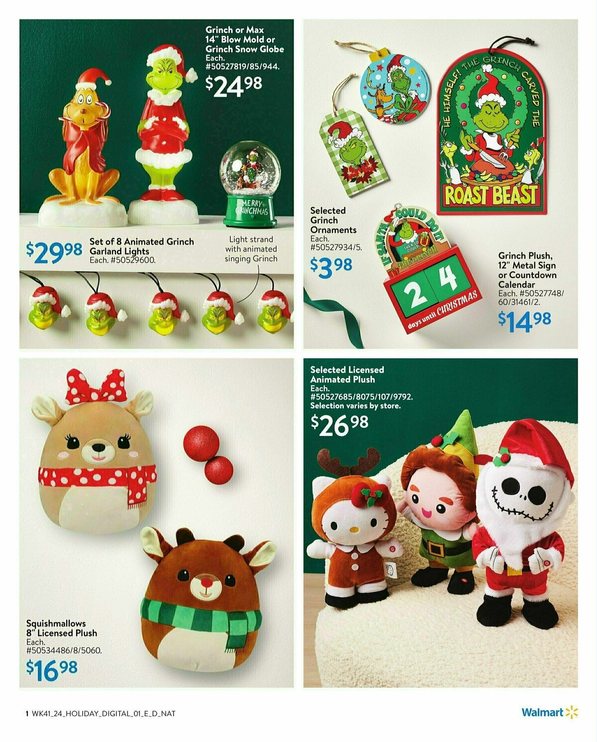 Walmart Holiday Decor Flyer from October 31