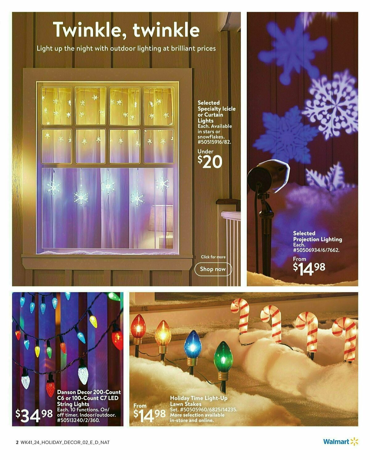 Walmart Holiday Decor Flyer from October 31