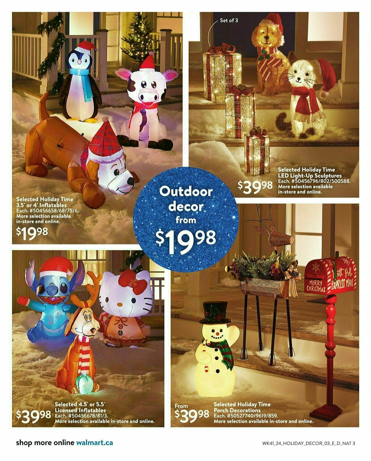 Walmart Holiday Decor Flyer from October 31