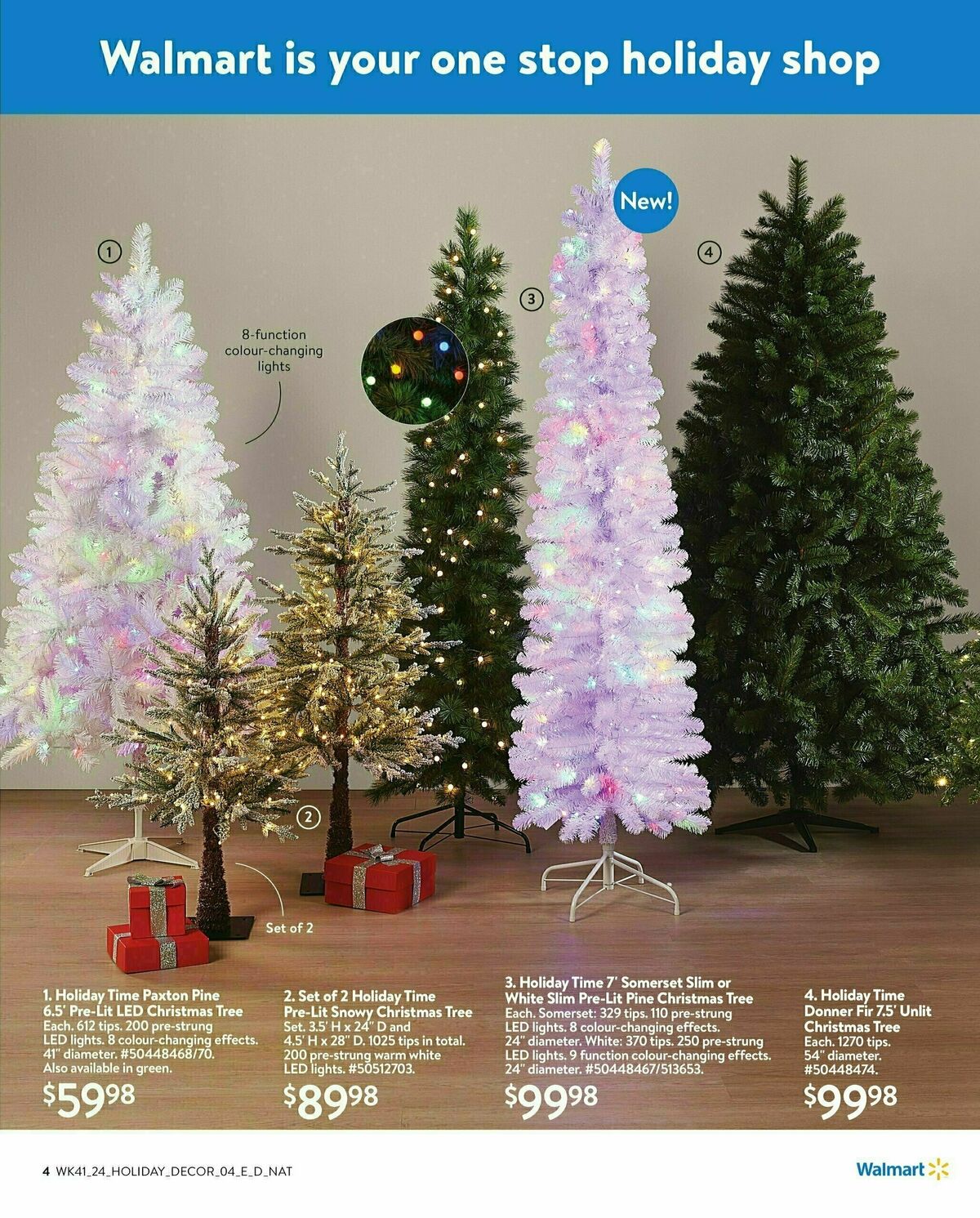 Walmart Holiday Decor Flyer from October 31