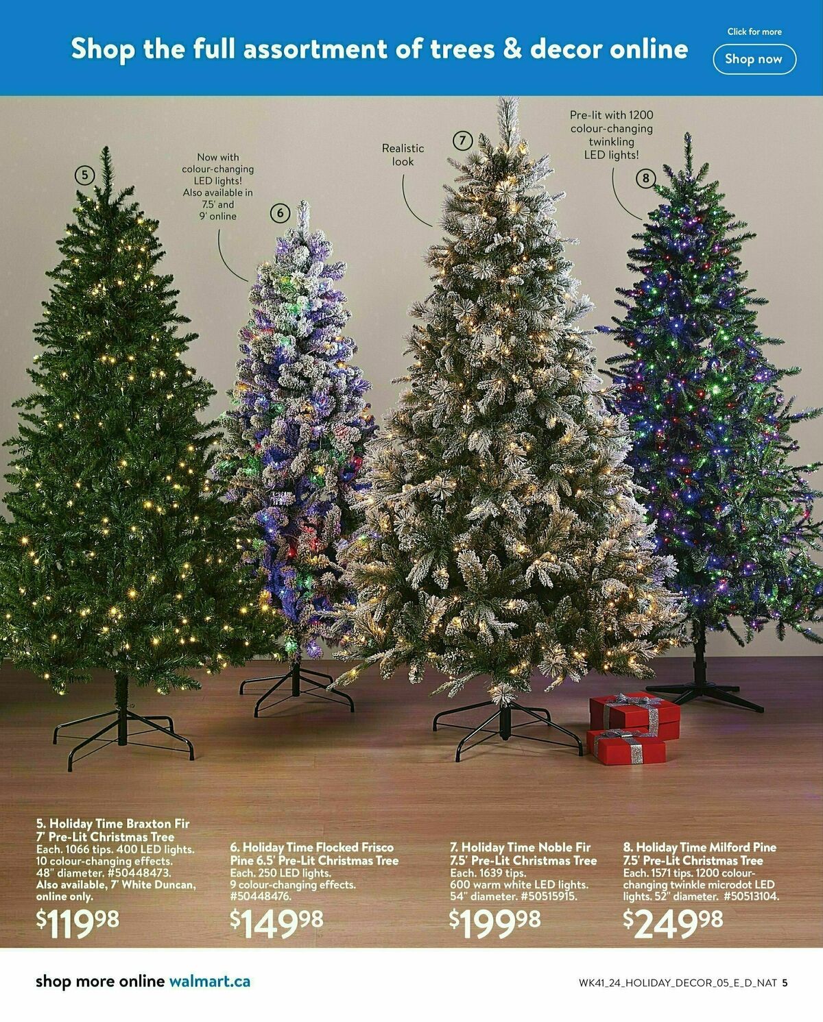 Walmart Holiday Decor Flyer from October 31