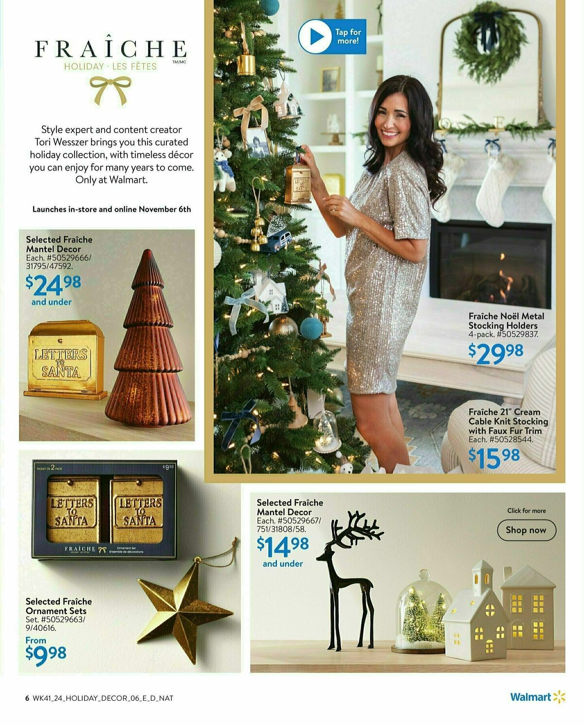 Walmart Holiday Decor Flyer from October 31