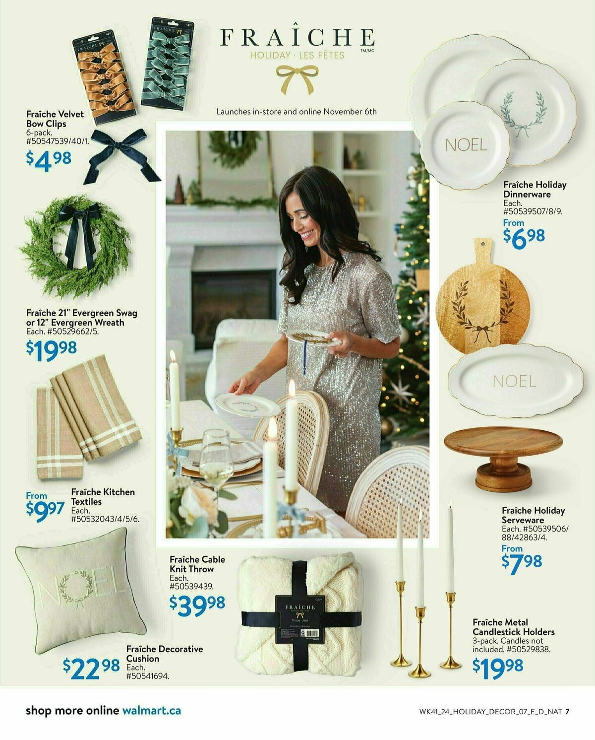 Walmart Holiday Decor Flyer from October 31