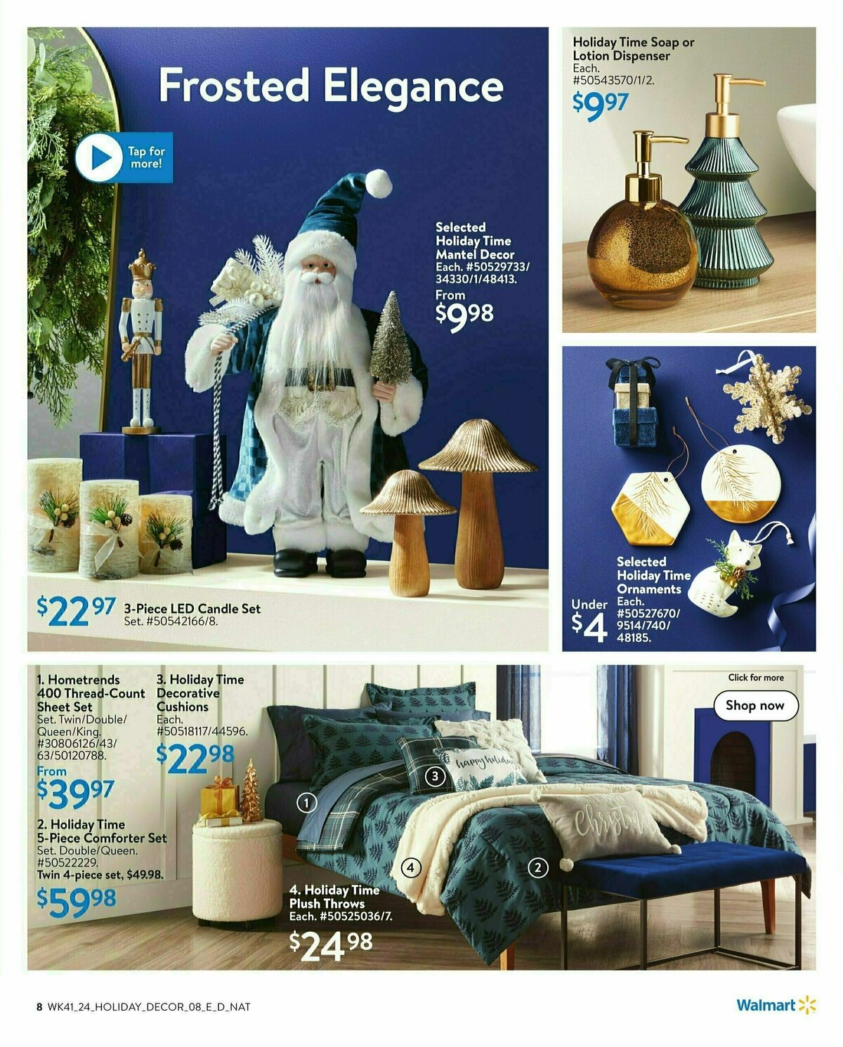 Walmart Holiday Decor Flyer from October 31