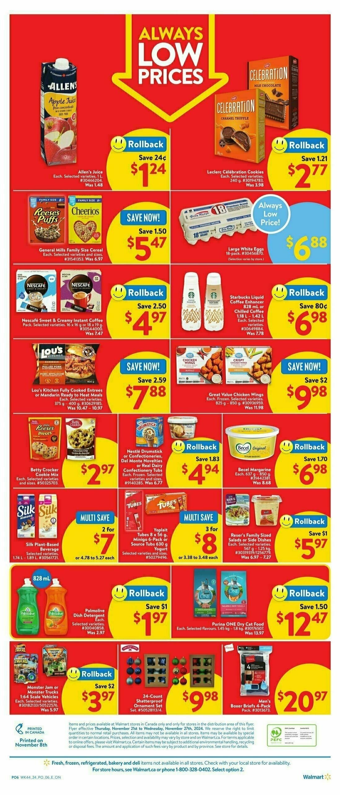 Walmart Black Friday Flyer from November 21