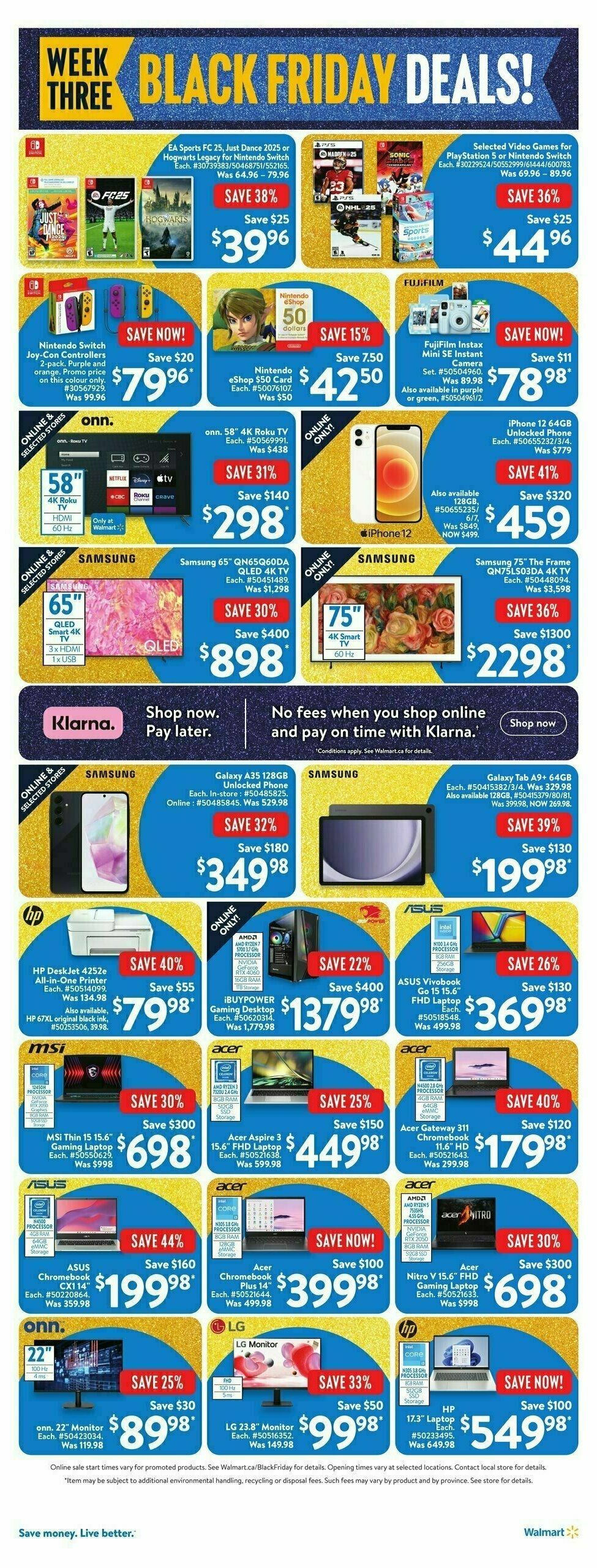 Walmart Black Friday Flyer from November 28