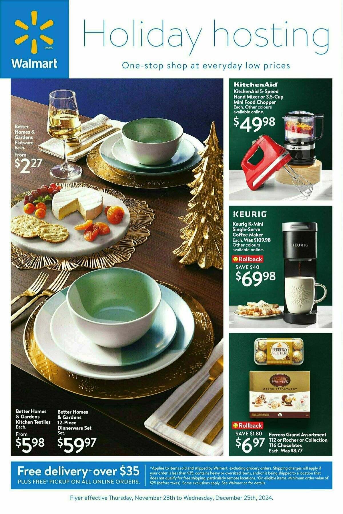 Walmart Holiday hosting Flyer from November 28