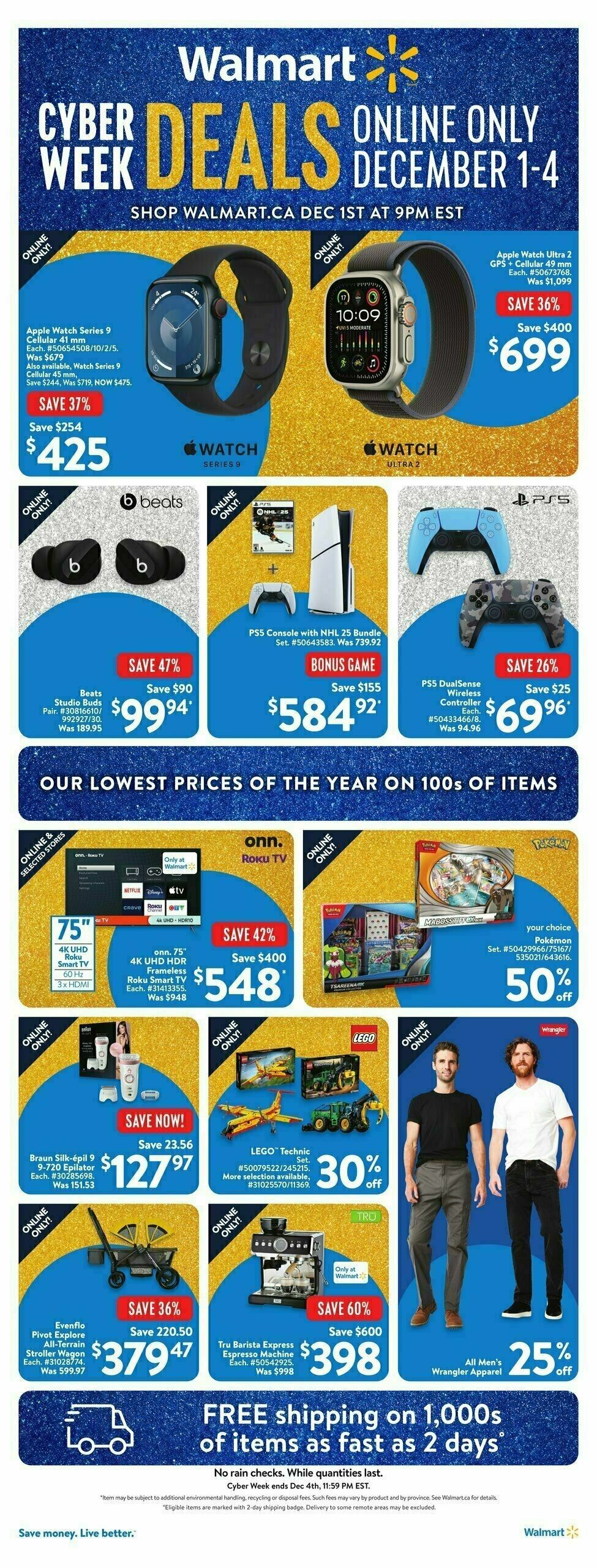 Walmart Cyber Week Flyer from December 2