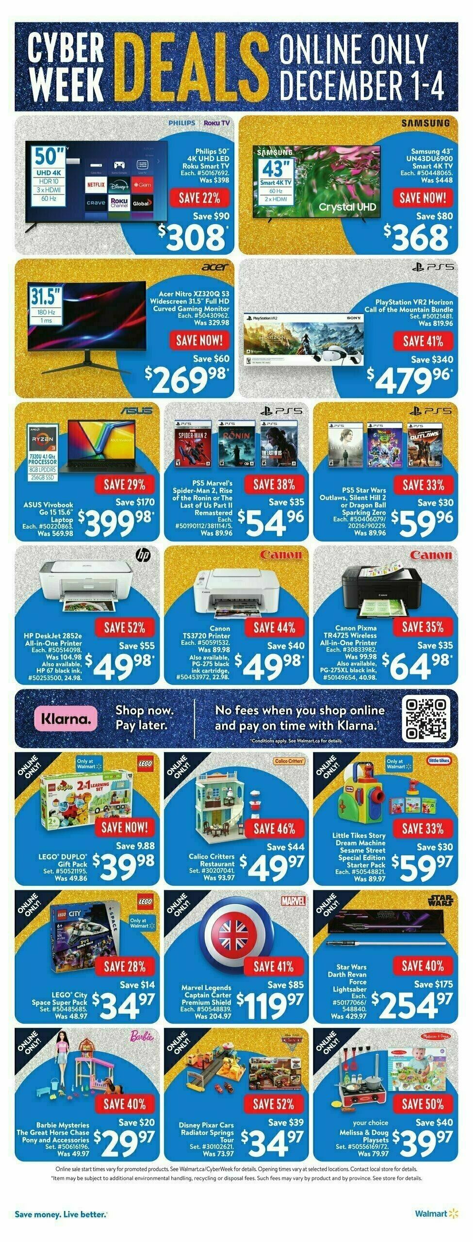 Walmart Cyber Week Flyer from December 2