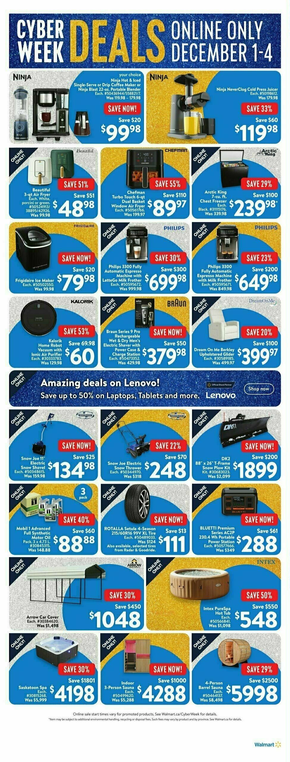 Walmart Cyber Week Flyer from December 2