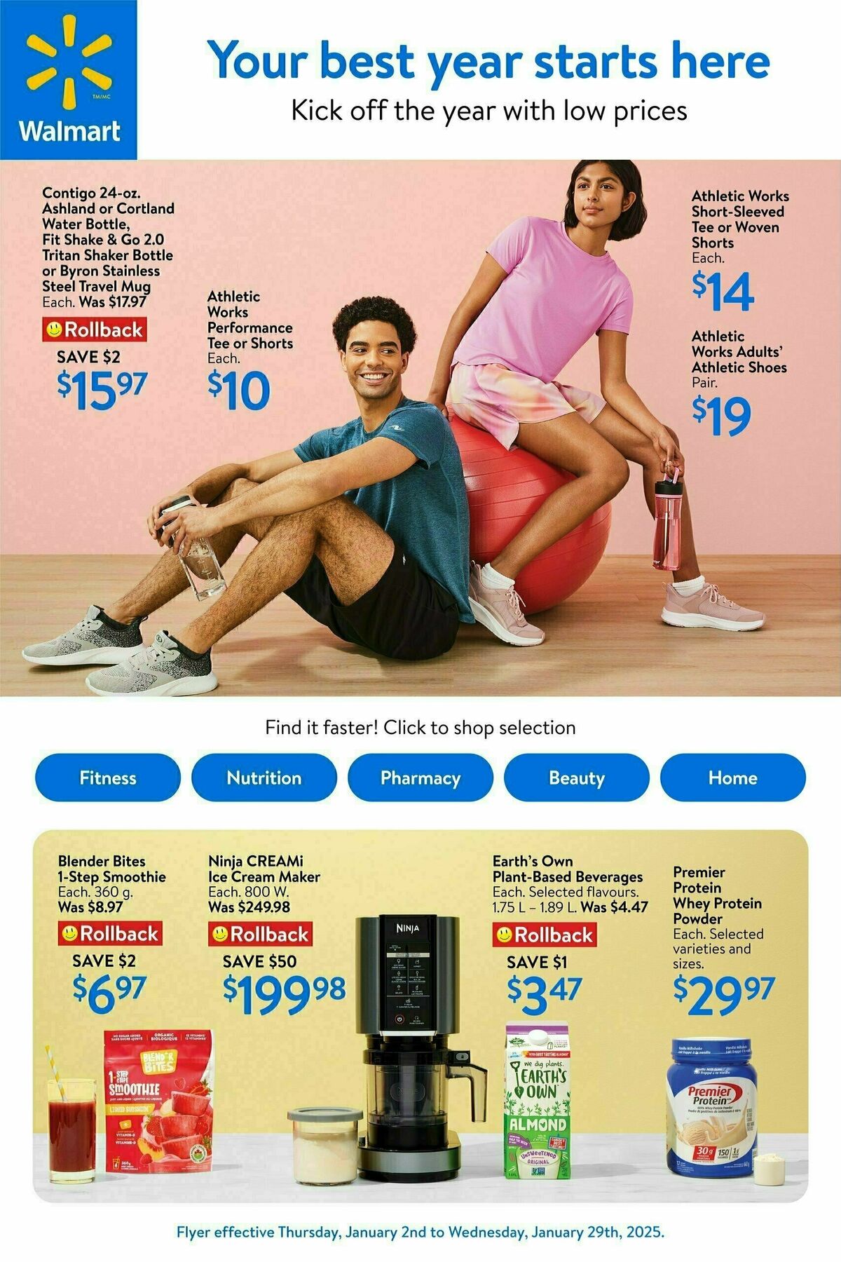 Walmart Your Best Year Starts Here Flyer from January 2