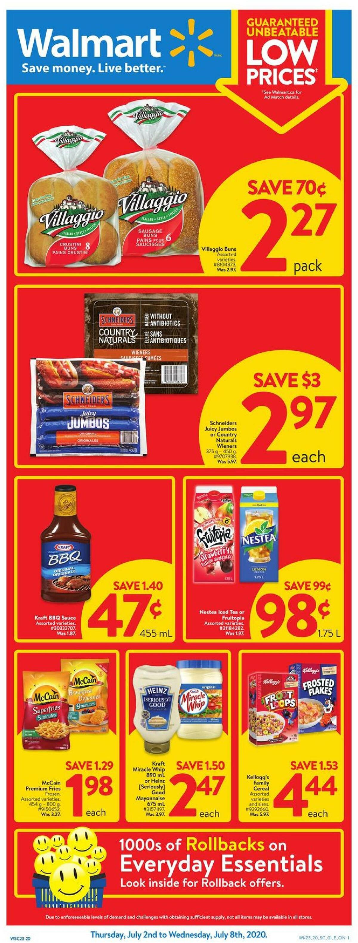 Walmart Flyer from July 2