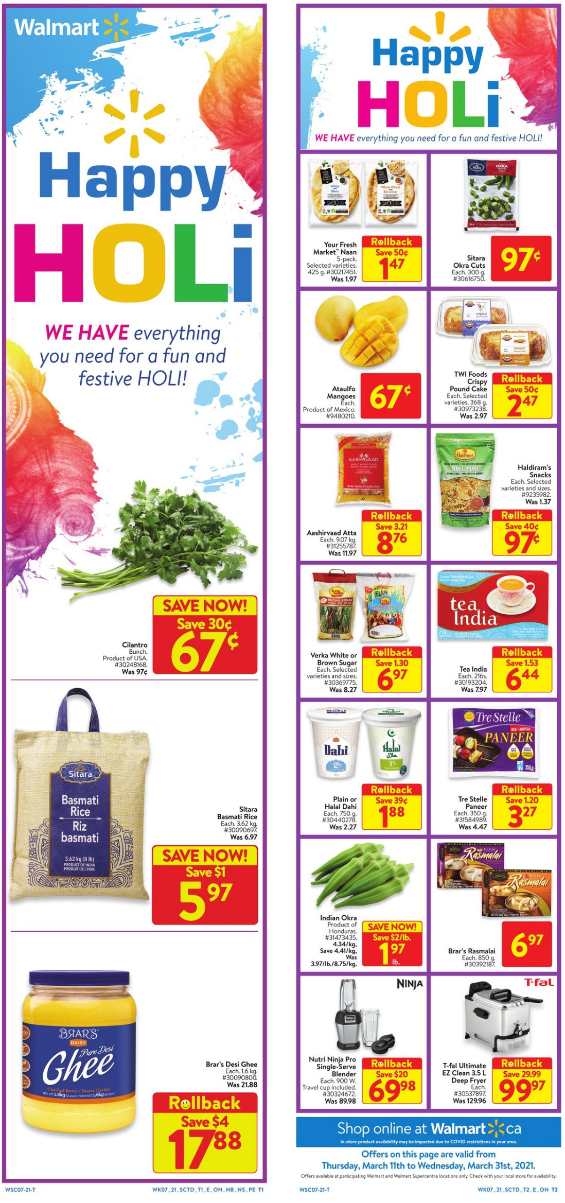 Walmart Happy Holi Flyer from March 11