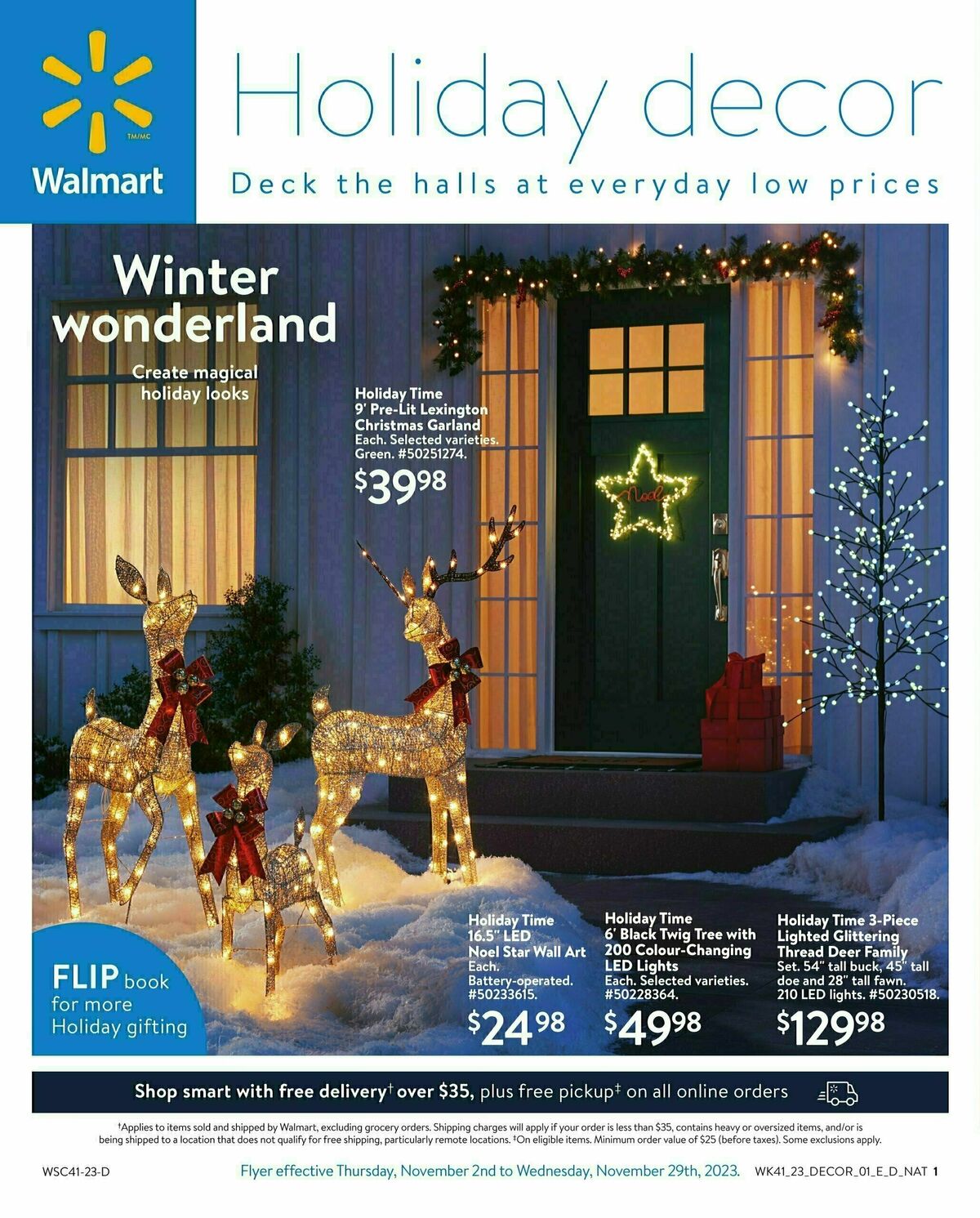 Walmart Holiday Decor Flyer From November 2