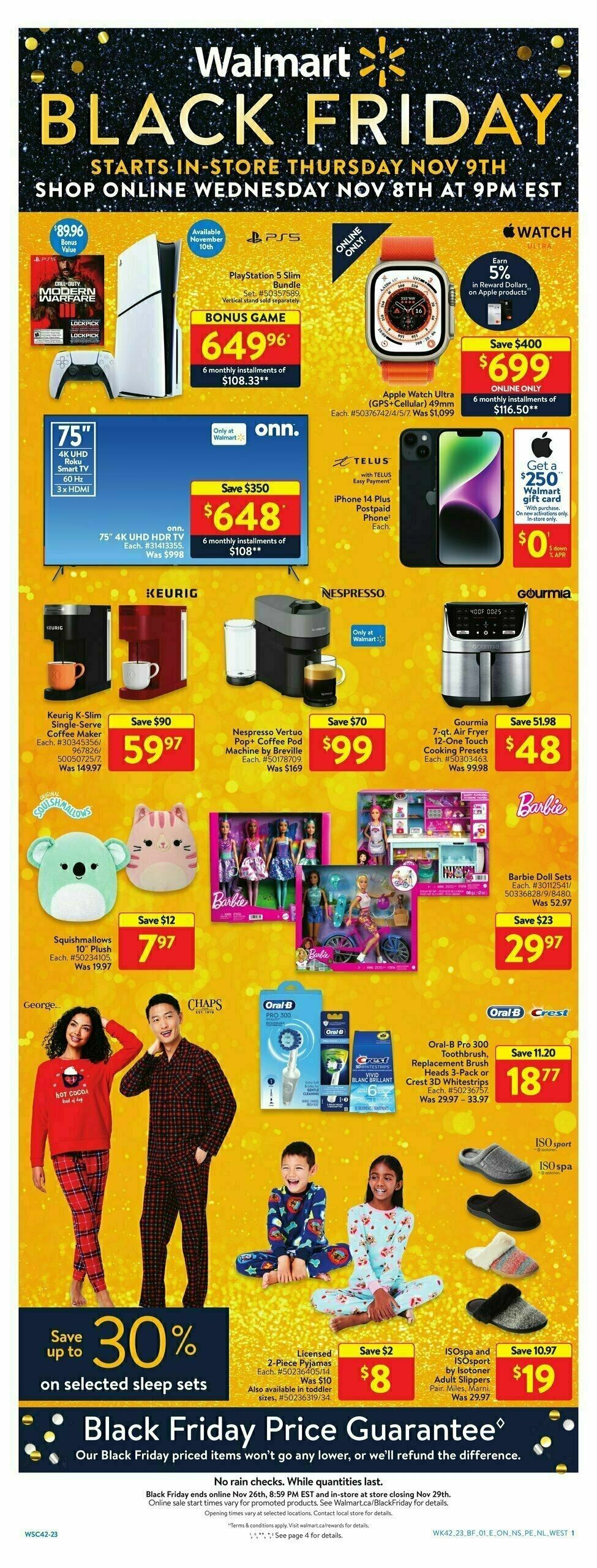 Walmart Black Friday Flyer from November 8