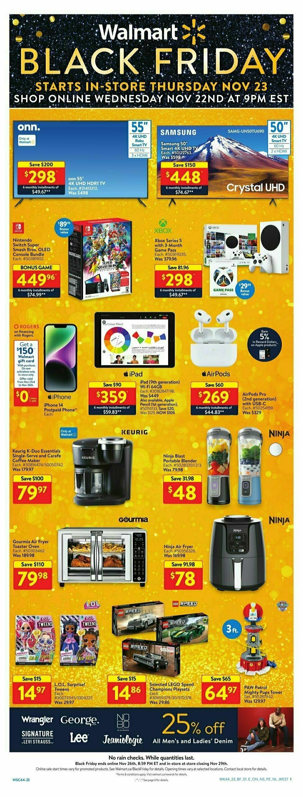 Walmart Black Friday Flyer from November 23